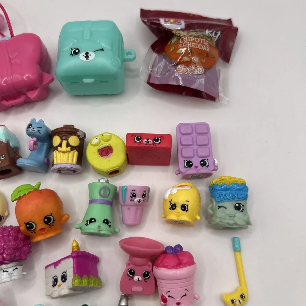 Shopkins Lot 39 Pieces – Food & Household Characters + Storage Baskets